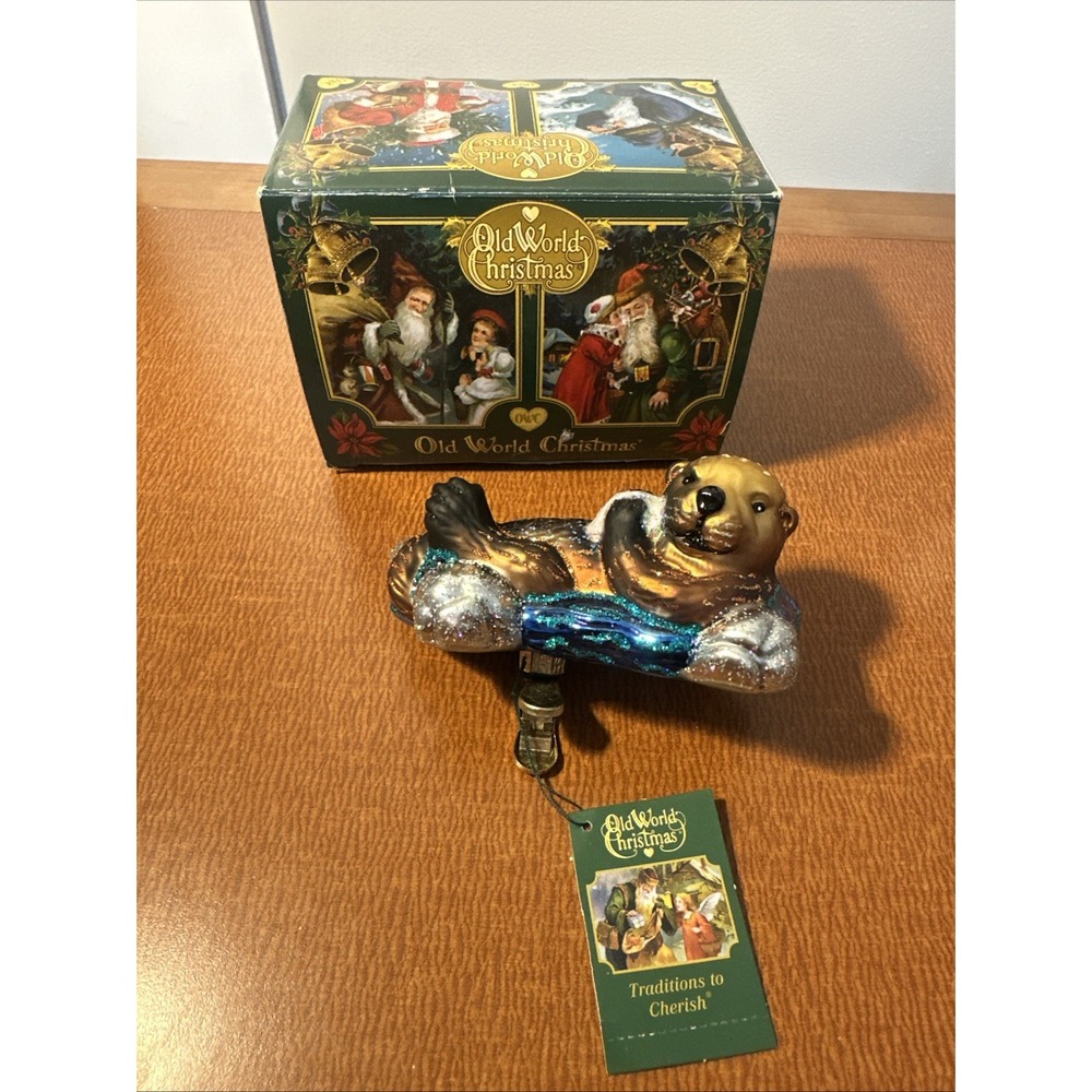 Old World Christmas Floating Sea Otter Sea Animal Collection ‎ Ornament 2019